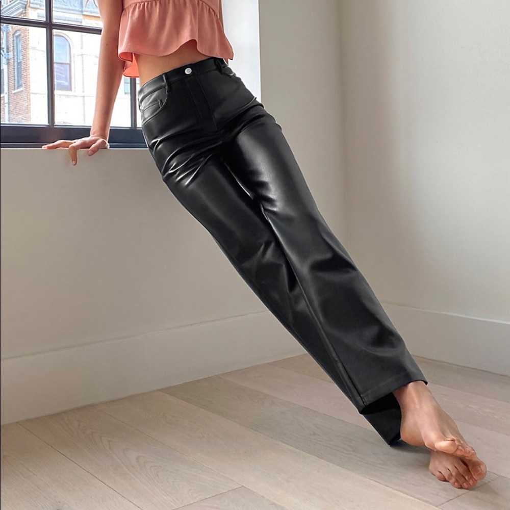Aritzia Wilfred Melina Vegan Leather Pants - Size 6 tall
